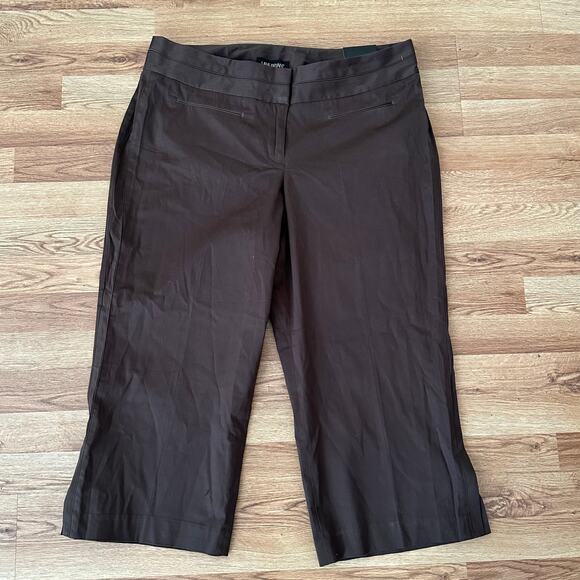 Lane Bryant Pants - Lane Bryant Women’s Brown Cropped Hight Rise Pants Size 16 NWT